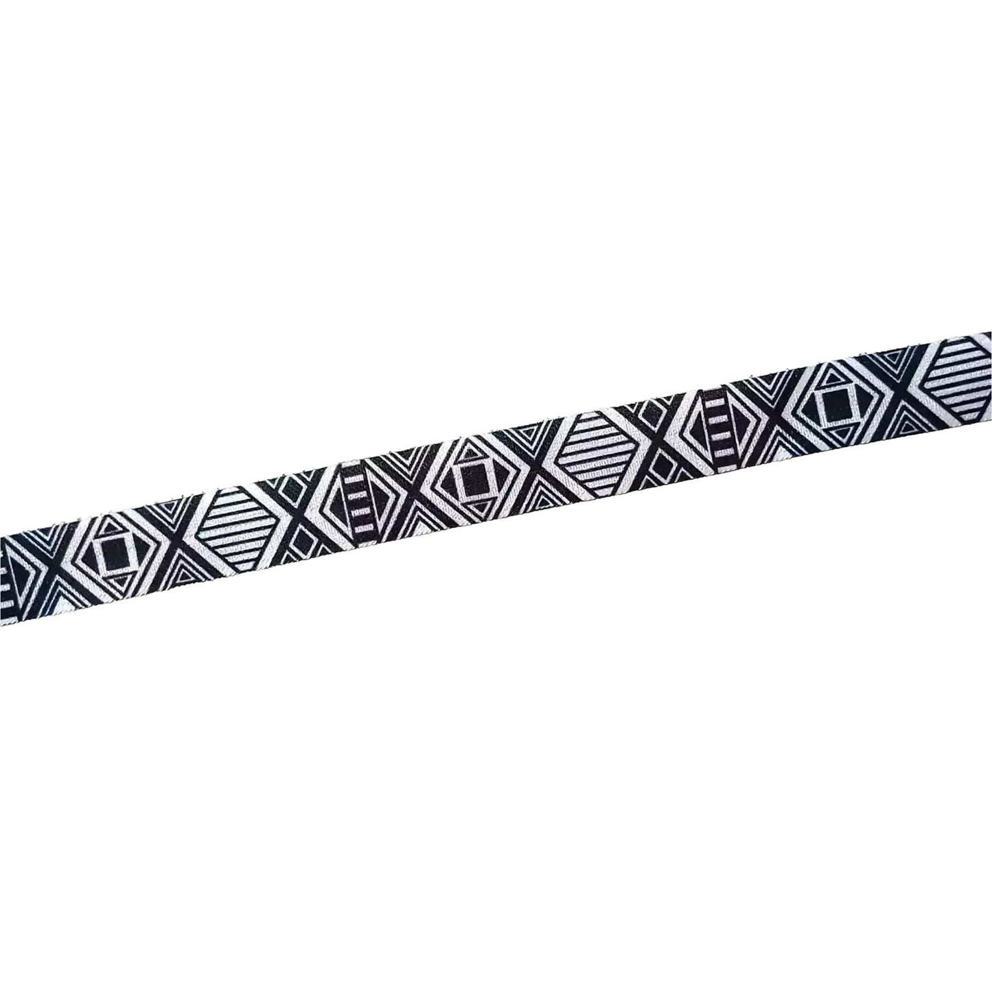a black and white geometric pattern on a white background.