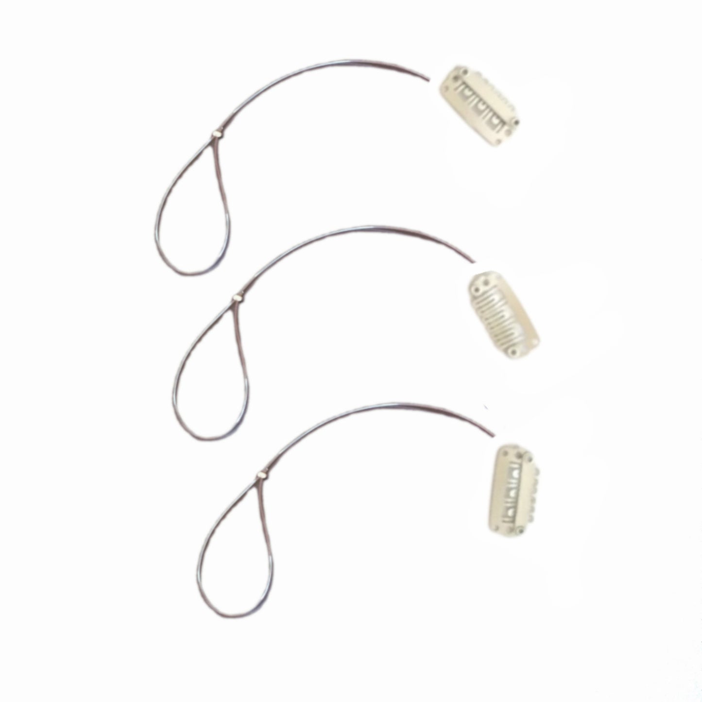 Three BAHA retaining lines with wig clips