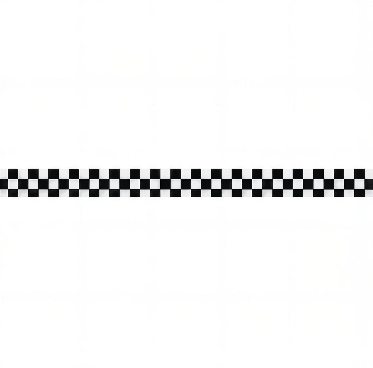 An elastic for cochlear implant hearing aid headband with black and white checkered pattern.