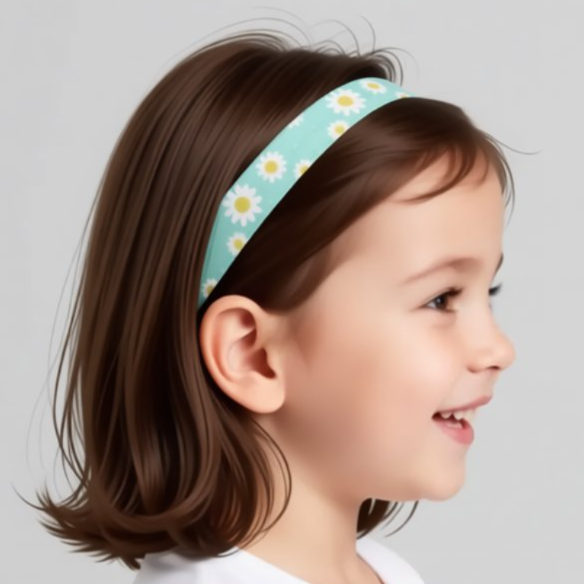 Ponto softband, Hearing Aid Headband, Cochlear Implant Headband, BAHA band, Daisy Blue