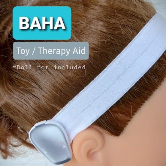 baha hearing aid white headband imitation therapy aid play