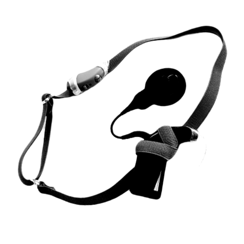 Cochlear Implant Headband, BTE Hearing Aid Headband, 10mm Silicone Lined, Black
